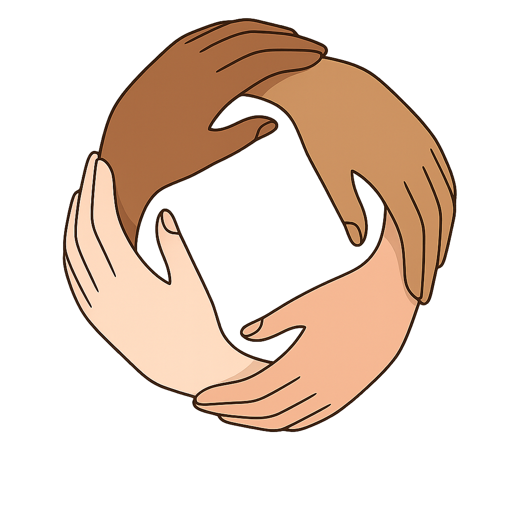 Unity hands coming together
